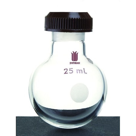 Synthware FLASK, ROUND BOTTOM, THREADED, 10mL, 14/10. F301010